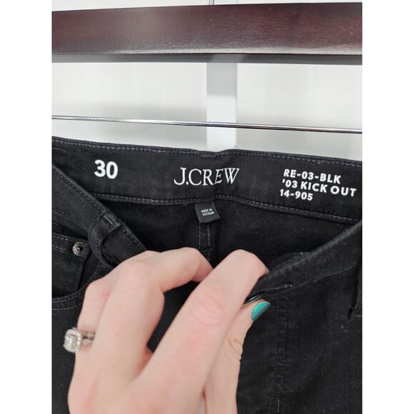 J. Crew Mens Sz 30x30 Straight Leg Thick Stitch Jeans Solid Black - Picture 3 of 4